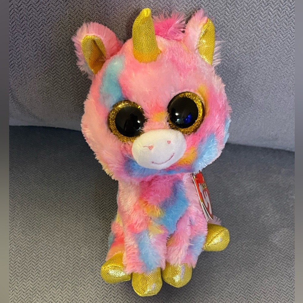 Ty Beanie Boo Fantasia the Unicorn 6” plushie BNWT